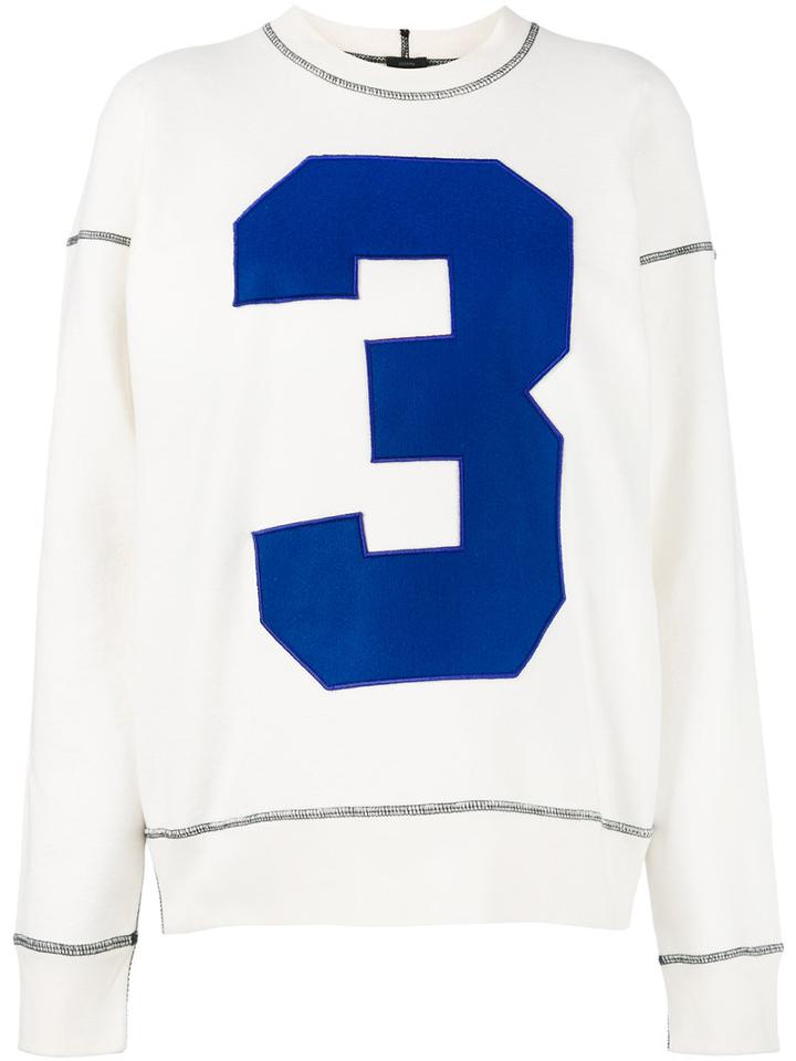 Joseph - Number Print Sweatshirt - Women - Cotton/spandex/elastane - S, White, Cotton/spandex/elastane