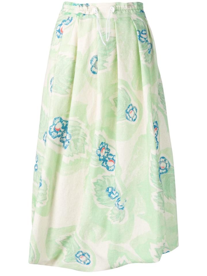 Anntian Bubble Hem Skirt - Green