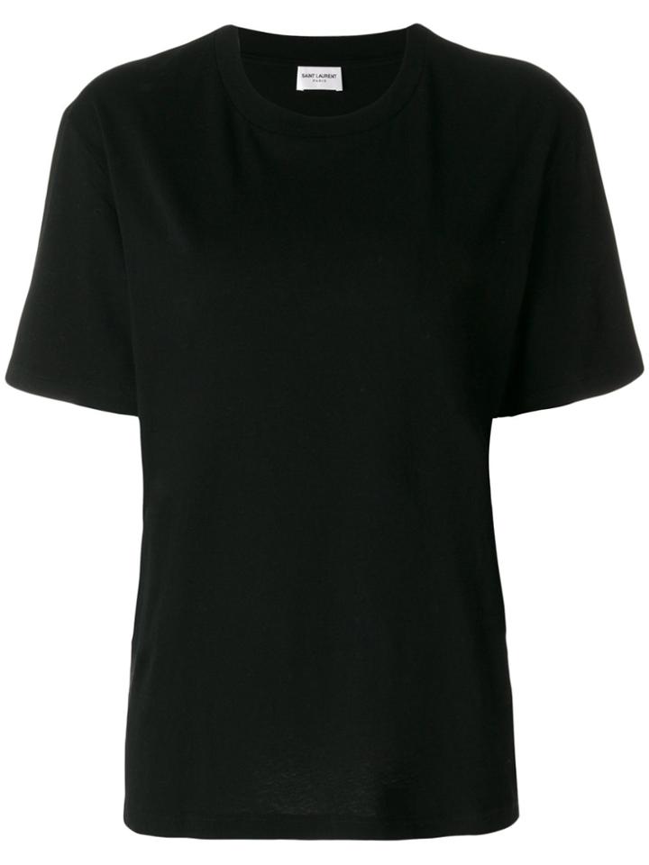 Saint Laurent Cat Print Boyfriend T-shirt - Black