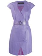 Federica Tosi Belted Waist Dress - Purple