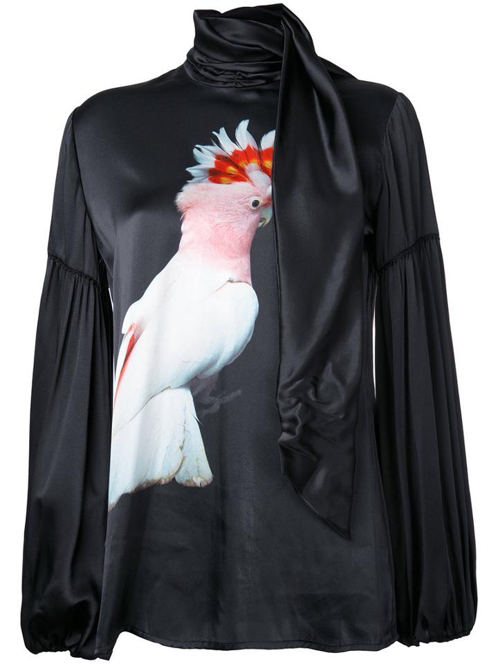 Romance Was Born 'major Mitchell' Tie Blouse, Women's, Size: 12, Black, Silk