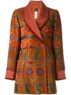 Kenzo Vintage Floral Jacquard Jacket, Women's, Size: 38, Yellow/orange