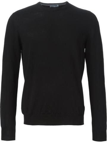 Vengera Crew Neck Sweater, Men's, Size: 54, Black, Virgin Wool