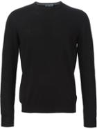 Vengera Crew Neck Sweater, Men's, Size: 54, Black, Virgin Wool