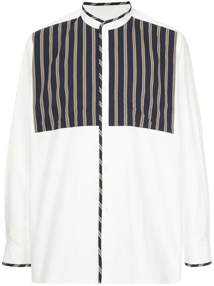 Ports V Mandarin Neck Shirt - White