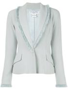 Christian Dior Vintage Fringe Trim Bolero Jacket, Women's, Size: 38, Blue