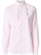 Polo Ralph Lauren Button-down Logo Shirt - Pink & Purple
