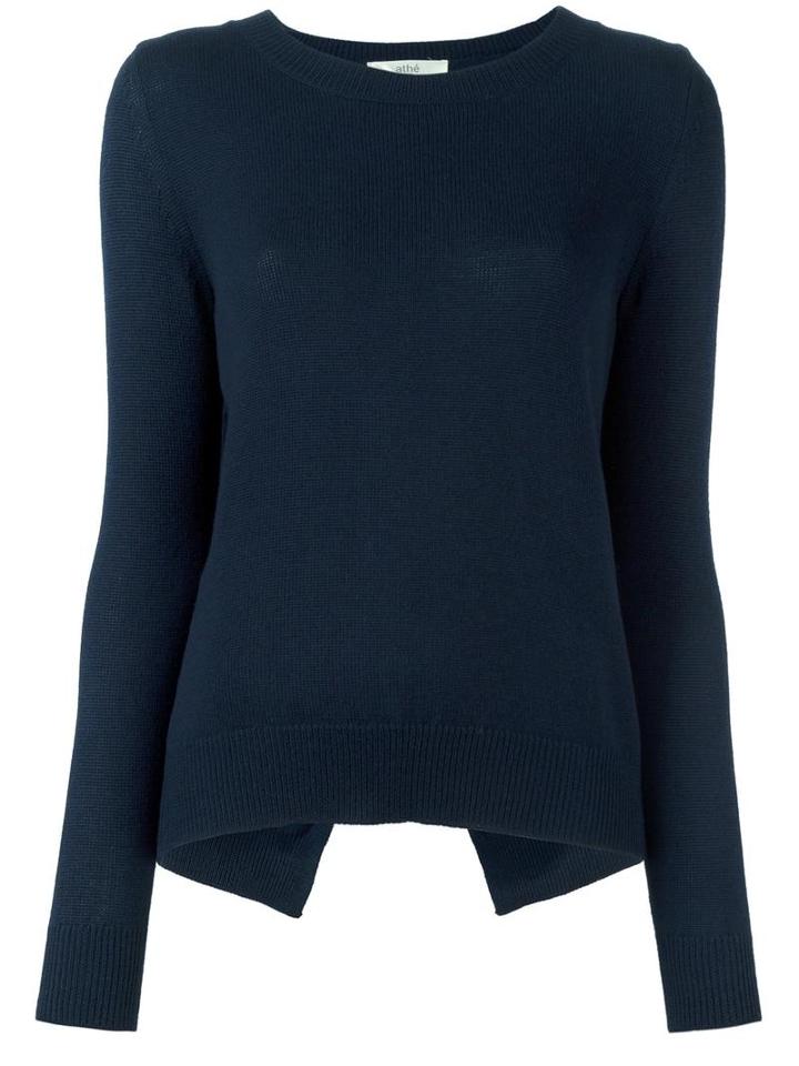 Vanessa Bruno Athé Wrap Back Jumper, Women's, Size: Small, Blue, Merino