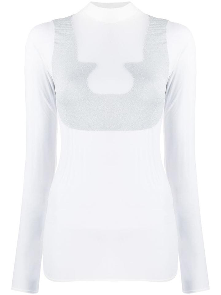 Courrèges Sheer High Neck T-shirt - White