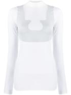 Courrèges Sheer High Neck T-shirt - White