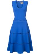 Lela Rose Sleeveless Flared Dress - Blue