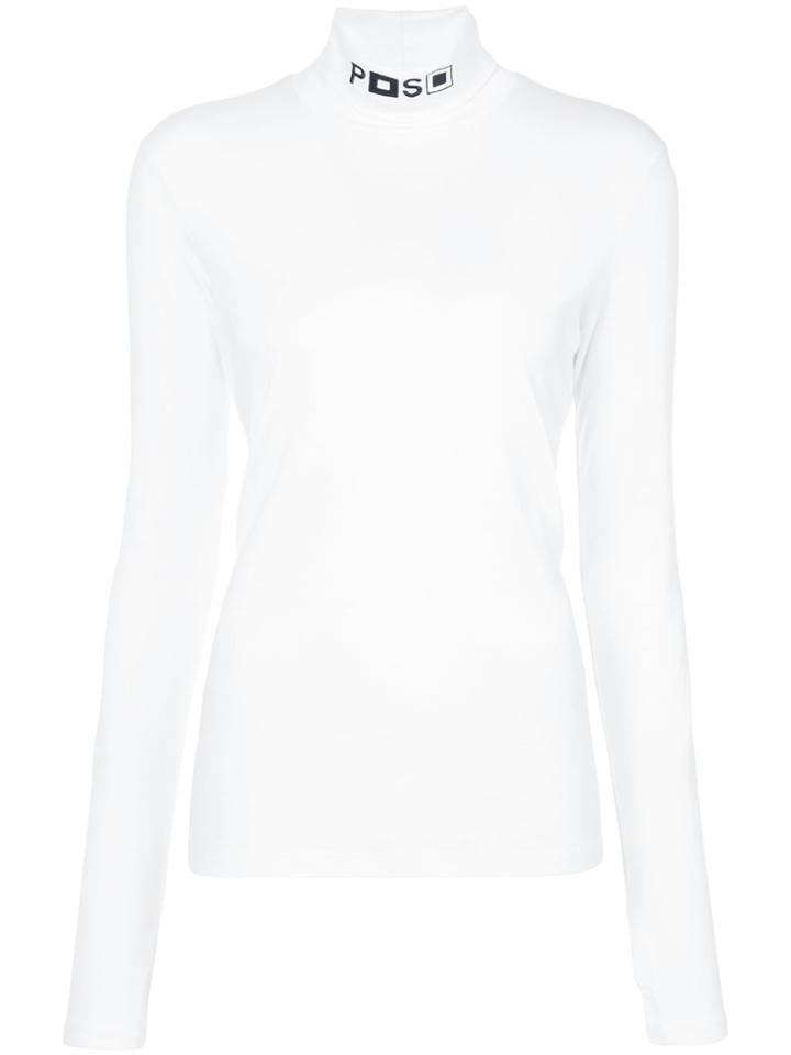 Proenza Schouler Pswl Graphic Turtleneck - White