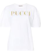 Emilio Pucci Glitter Logo T-shirt - White