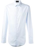 Emporio Armani Classic Plain Shirt, Men's, Size: 40, Blue, Cotton