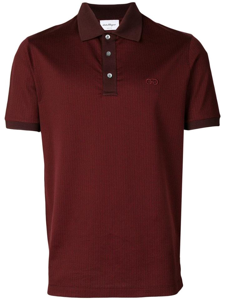 Salvatore Ferragamo Logo Embroidered Polo Shirt