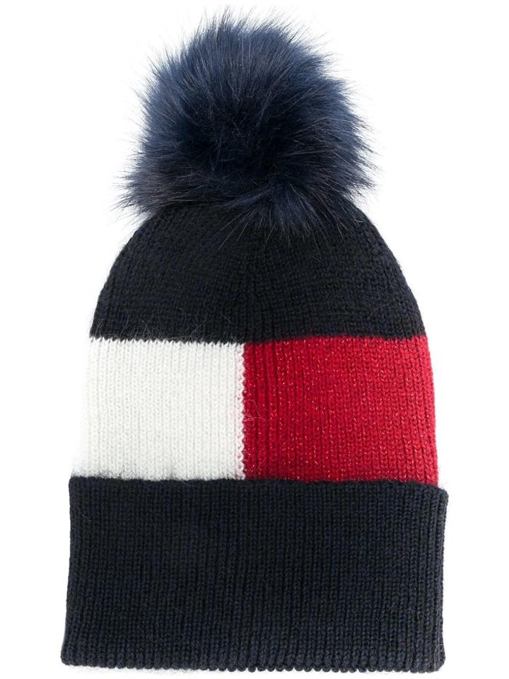 Tommy Hilfiger Bobble Beanie - Blue