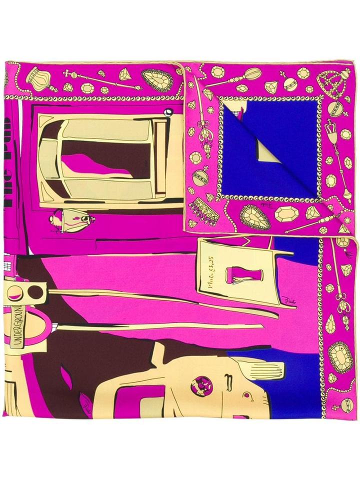 Emilio Pucci London-print Scarf - Pink
