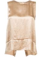 Lee Mathews - Metallic Blouse - Women - Acetate - 2, Nude/neutrals, Acetate