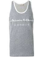 Maison Kitsuné Knitted Logo Vest, Men's, Size: Xxl, Blue, Cotton