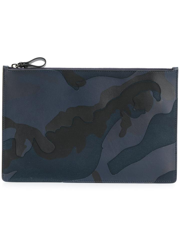 Valentino Valentino Garavani Camouflage Clutch - Blue