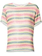 Ashish Beaded Striped T-shirt - Multicolour