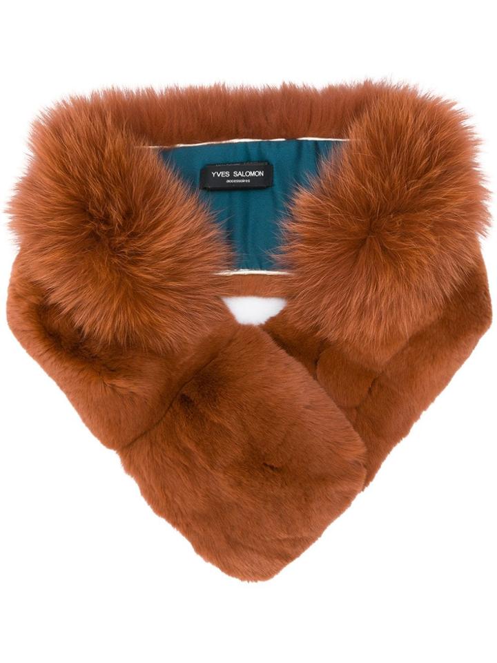 Yves Salomon Accessories Rex Scarf - Brown
