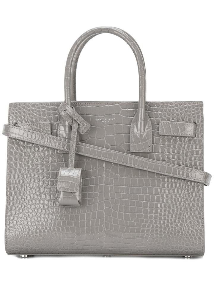 Saint Laurent - Small Sac De Jour Tote Bag - Women - Calf Leather - One Size, Grey, Calf Leather