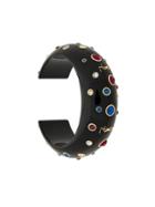 Saint Laurent Stone Embellished Bracelet - Black