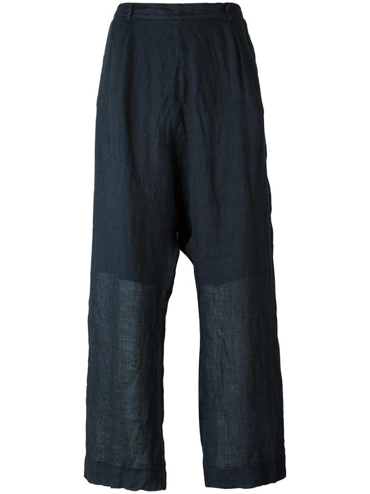 Kristensen Du Nord Wide Leg Trousers, Women's, Size: 2, Blue, Cotton/linen/flax