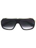 Dita Eyewear Gold Trim Oversized Sunglasses - Black