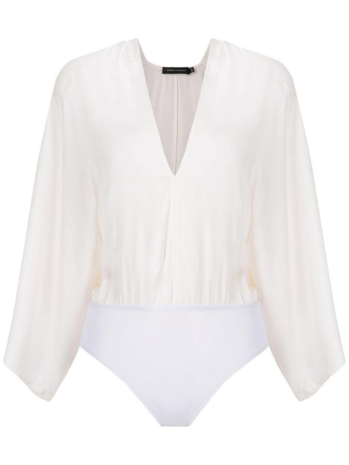 Andrea Marques Kimono Batsleeves Body - White