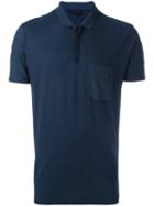 Lanvin Front Pocket Polo Shirt, Men's, Size: Large, Blue, Cotton/cashmere