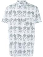 Comme Des Garçons Shirt - Striped Monster Print Shirt - Men - Cotton - L, Blue, Cotton