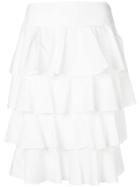 Fendi Tiered Layered Skirt - White