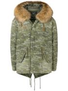 Mr & Mrs Italy Camouflage Print Parka Coat - Green