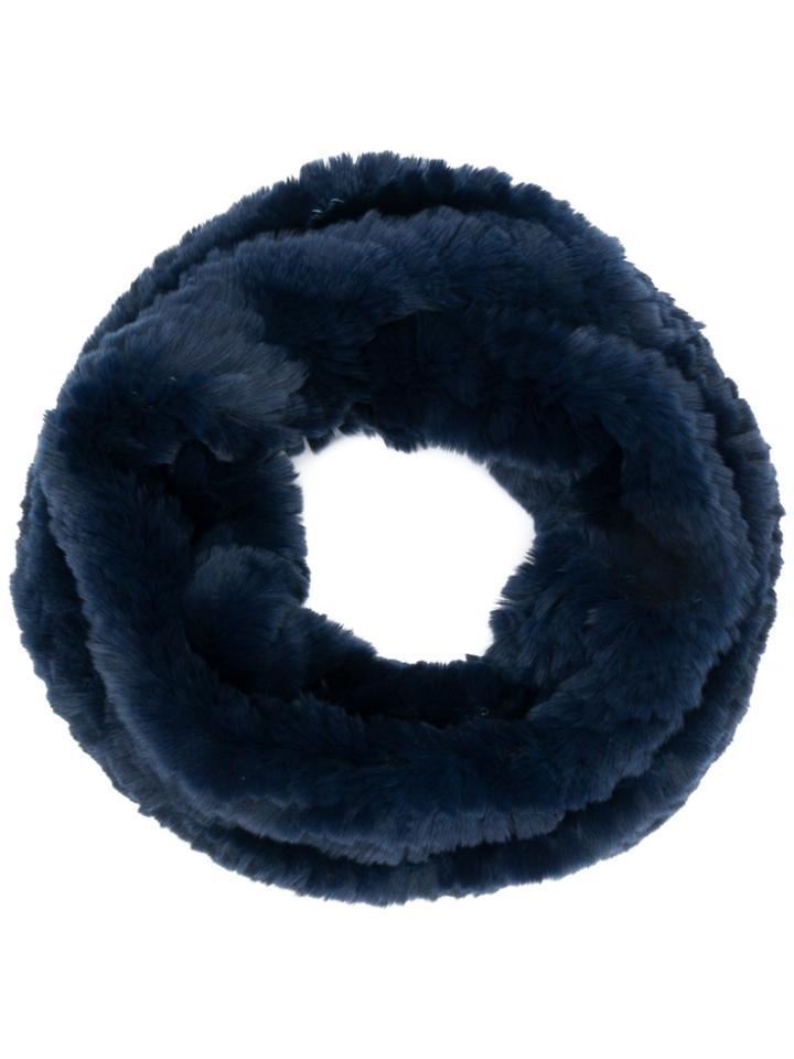 Yves Salomon Round Scarf - Blue