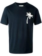 Universal Works Palm Tree Patch T-shirt, Men's, Size: Small, Blue, Cotton