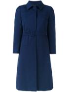 L'autre Chose Belted Coat, Women's, Size: 42, Blue, Cotton/polyamide/polyester/viscose