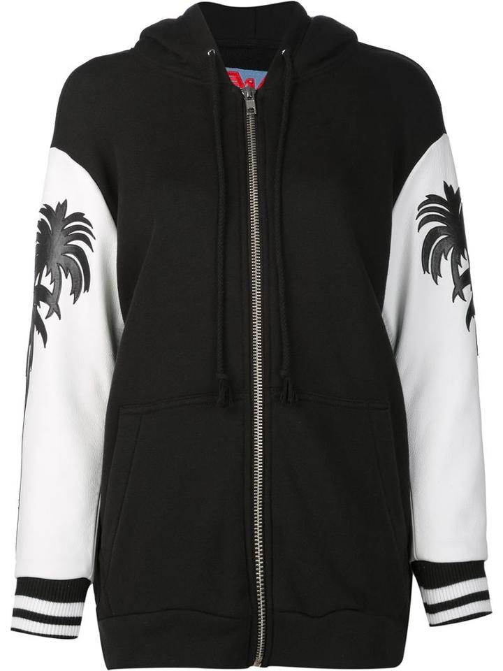 Adaptation Palm Tree Hoodie, Women's, Size: Medium, Black, Cotton/leather