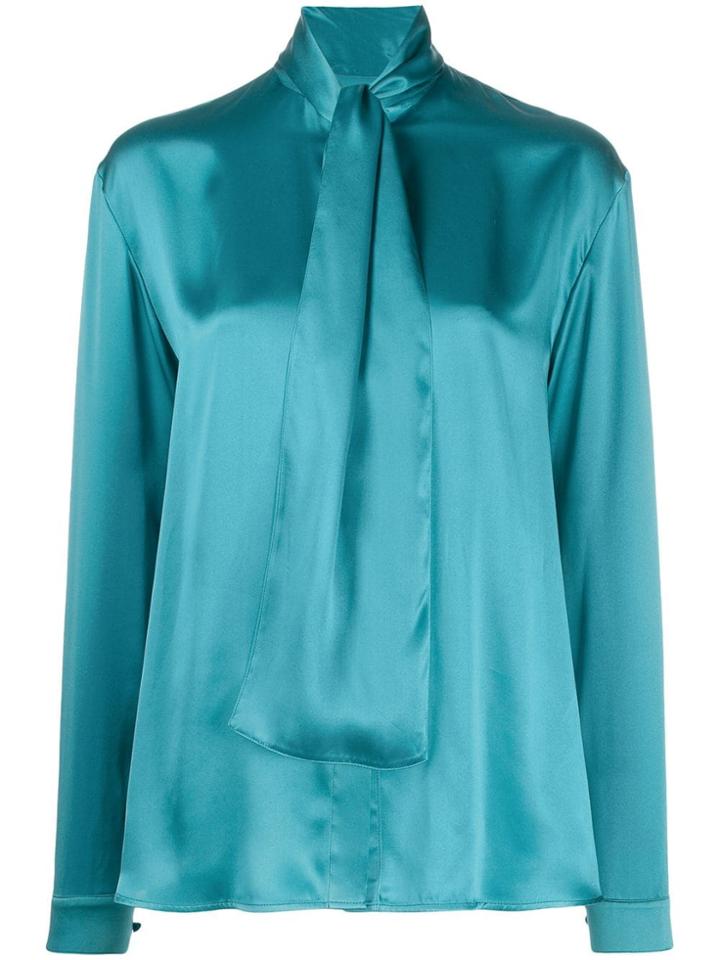 Balenciaga Knot Detail Blouse - Blue