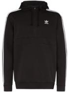 Adidas Logo Stripe Hoodie - Black