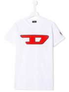 Diesel Kids Logo Patch T-shirt - White