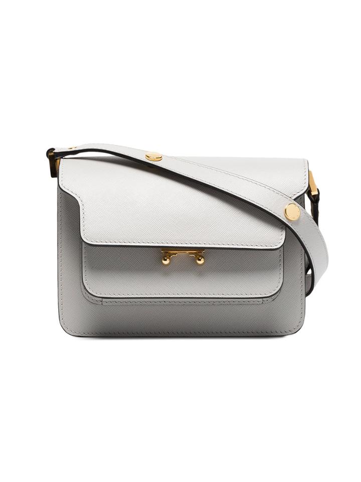 Marni Grey Trunk Mini Leather Shoulder Bag