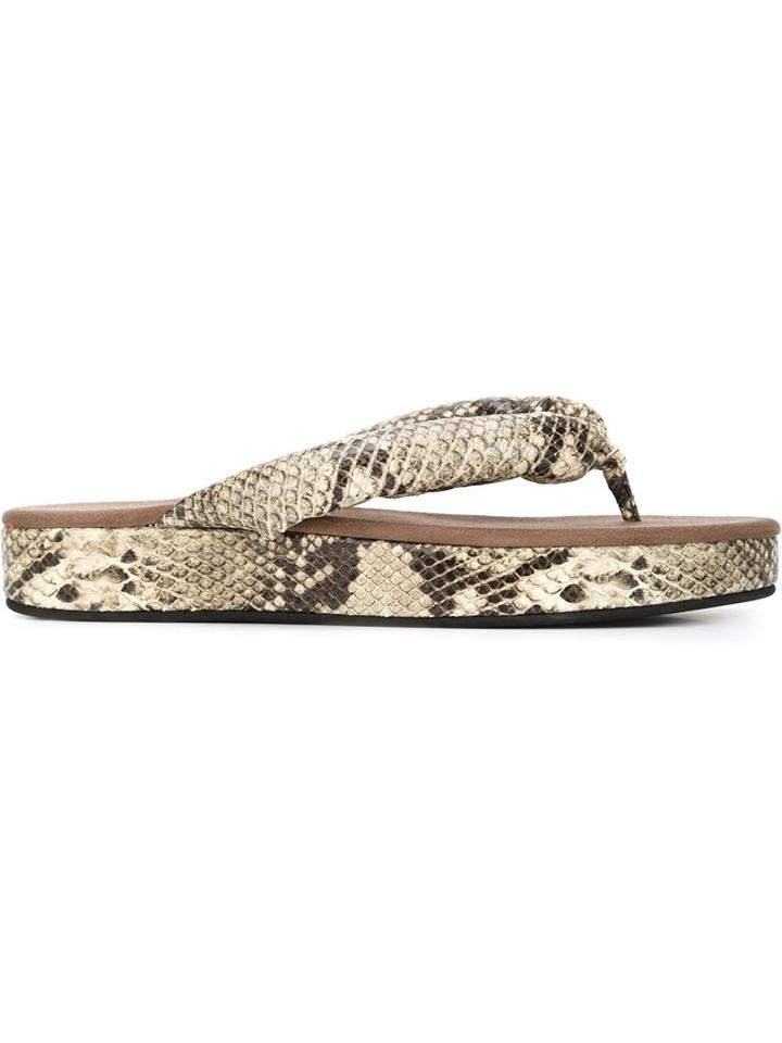 Newbark Snakeskin Flip Flops