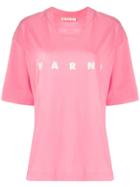 Marni Printed Logo Oversized T-shirt - Pink