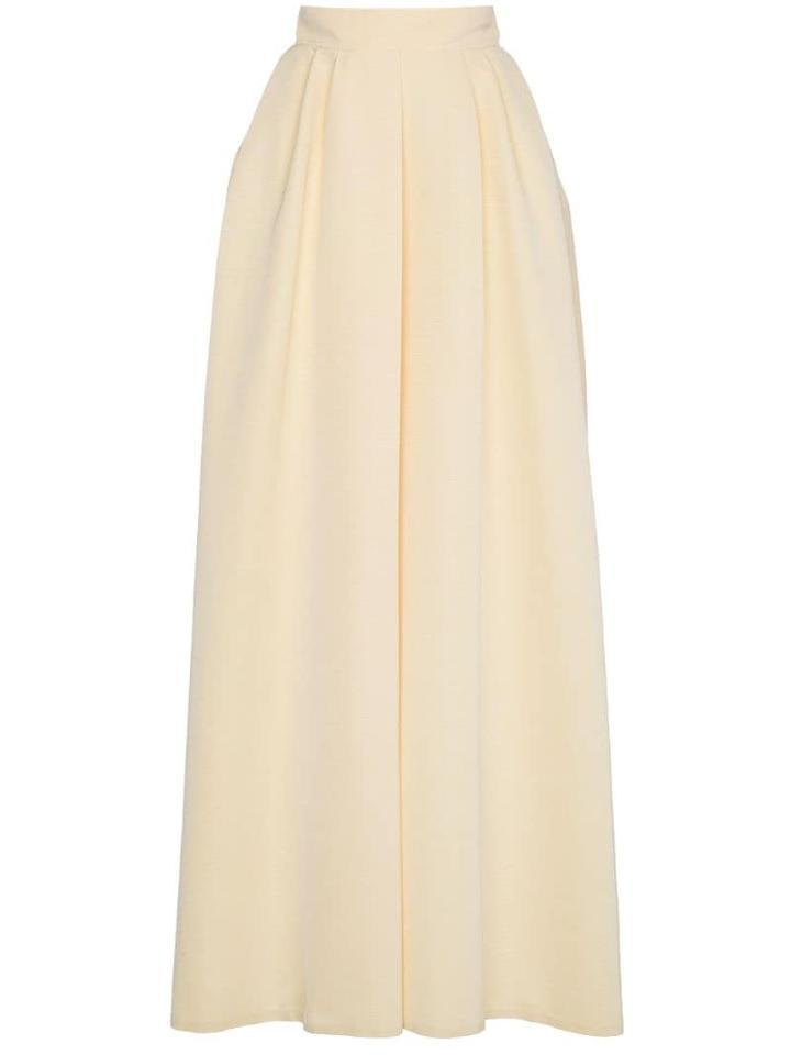 Rochas High Waist Full Maxi Skirt - Yellow