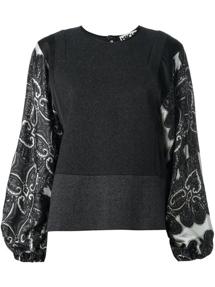 Hache Paisley Sleeve Blouse