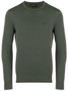 Emporio Armani Slim Fit Logo Sweater - Green