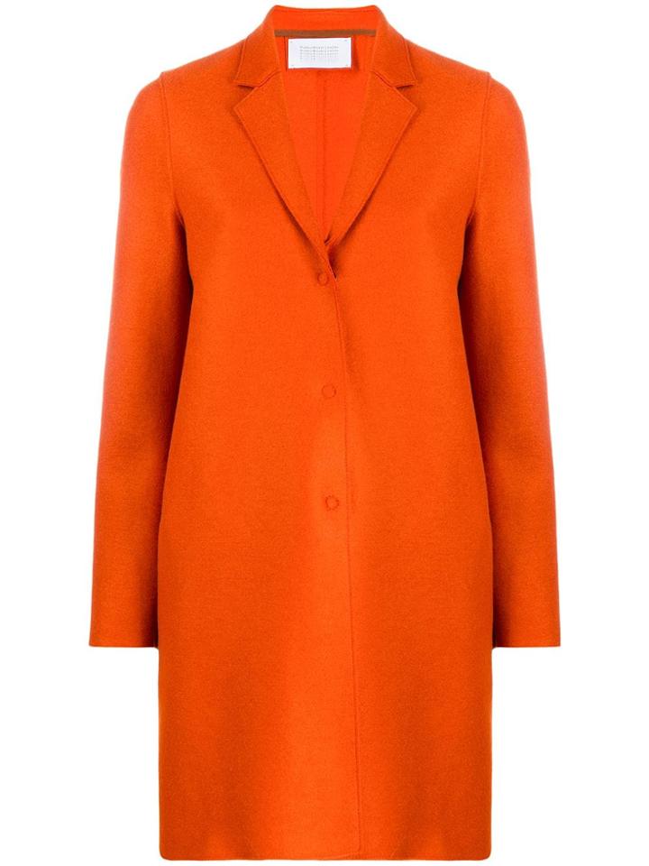 Harris Wharf London Cocoon Single-breasted Coat - Orange