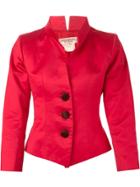 Yves Saint Laurent Vintage Mandarin Collar Jacket - Red